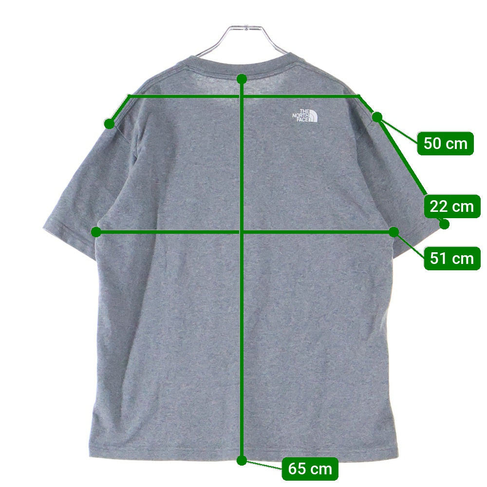 THE NORTH FACE(ザノースフェイス) フロントロゴプリント 半袖Tシャツ カットソー グレー NT32007Z