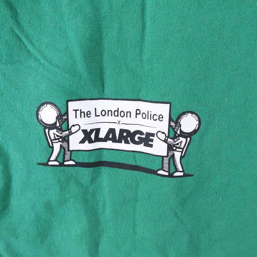 X-LARGE(エクストララージ) フロントプリント 長袖Tシャツ カットソー グリーン 101203011064