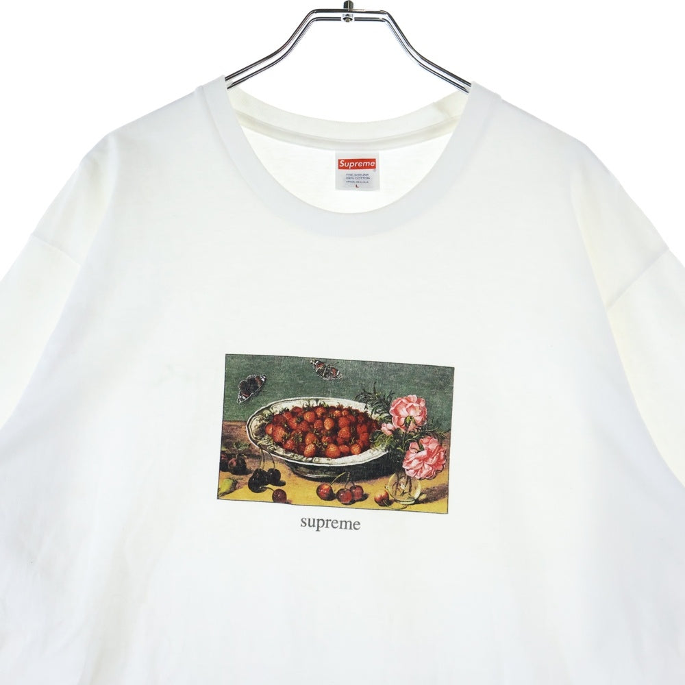 SUPREME(シュプリーム) 23SS Strawberries Tee ストロベリー フロントプリント 半袖Tシャツ カットソー ホワイト