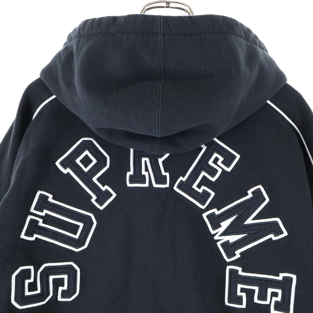 SUPREME(シュプリーム) 24AW State Zip Up Hooded Sweatshirt ステート ジップアップフーディー スウェットシャツ パーカー ブラック