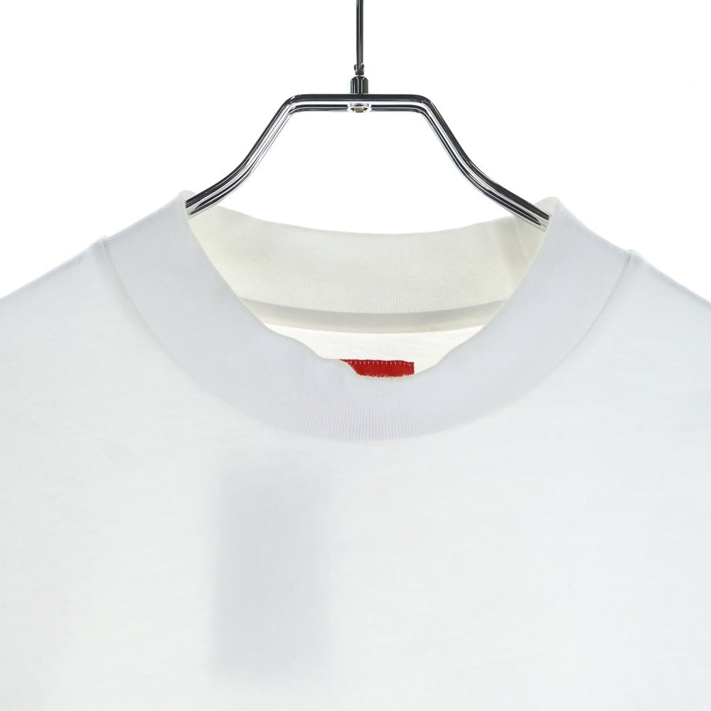 SUPREME(シュプリーム) 22AW Mock Neck L/S Top モックネック ワンポイントロゴ 刺繍 長袖Tシャツ カットソー ホワイト