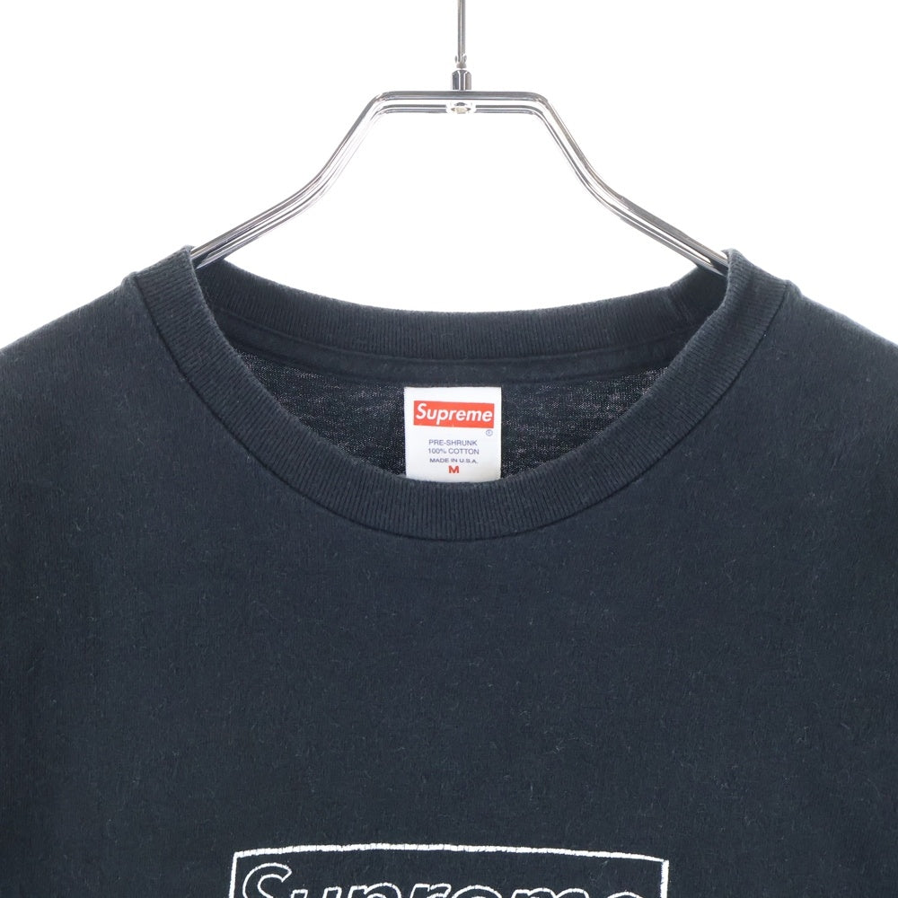 SUPREME(シュプリーム) 21SS×KAWS Chalk Logo Tee カウズ チョーク ボックスロゴ クルーネック 半袖Tシャツ カットソー ブラック