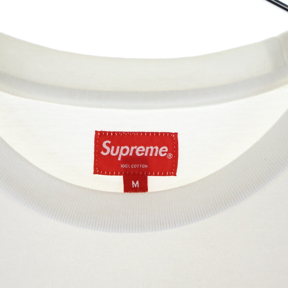 SUPREME(シュプリーム) 21AW Geo Arc L/S Top ゲオアーク ワッペン刺繍 長袖Tシャツ カットソー ホワイト