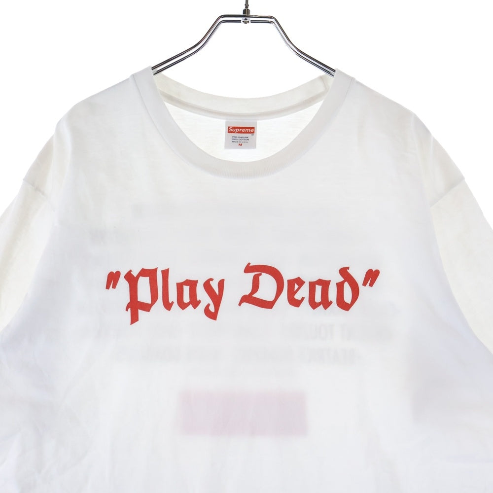SUPREME(シュプリーム) 22AW Play Dead Tee プレイデッド フロントプリント 半袖Tシャツ カットソー ホワイト