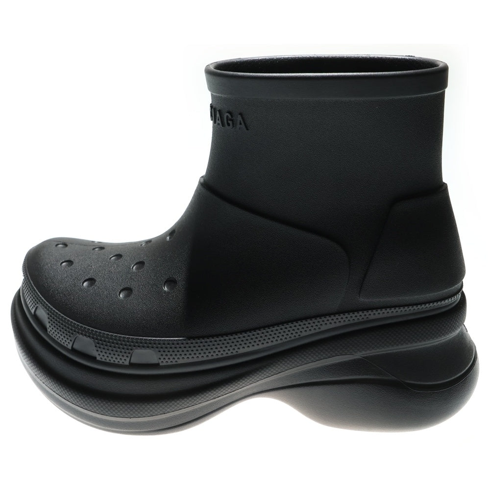 BALENCIAGA(バレンシアガ) ×Crocs クロックス アンクルラバーブーツ ブラック 713679