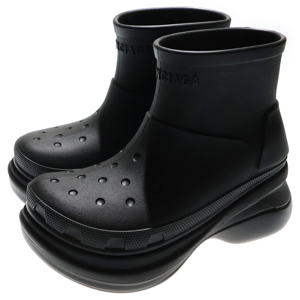 BALENCIAGA(バレンシアガ) ×Crocs クロックス アンクルラバーブーツ ブラック 713679