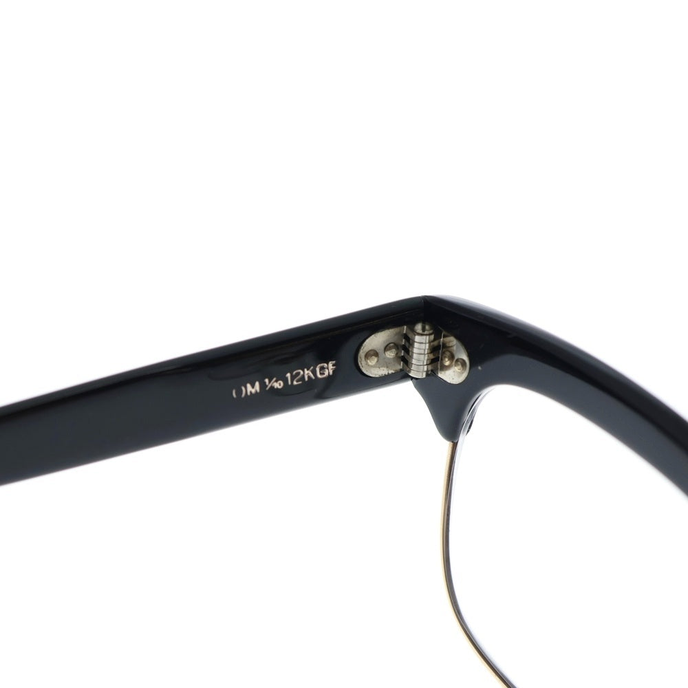 金子眼鏡(カネコガンキョウ) B-3 12KGF ウェリントン 眼鏡 アイウェア ブラック/ゴールド