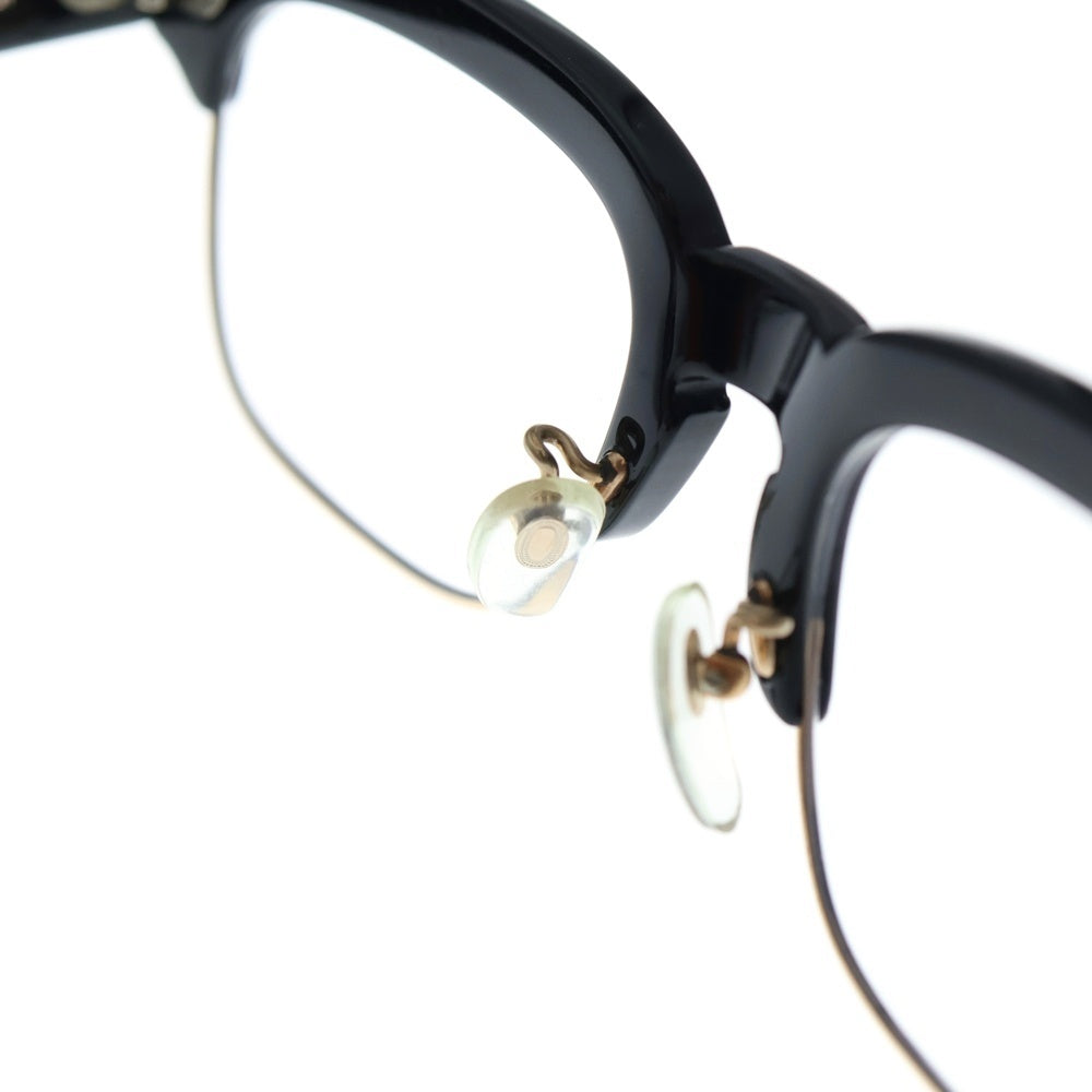 金子眼鏡(カネコガンキョウ) B-3 12KGF ウェリントン 眼鏡 アイウェア ブラック/ゴールド