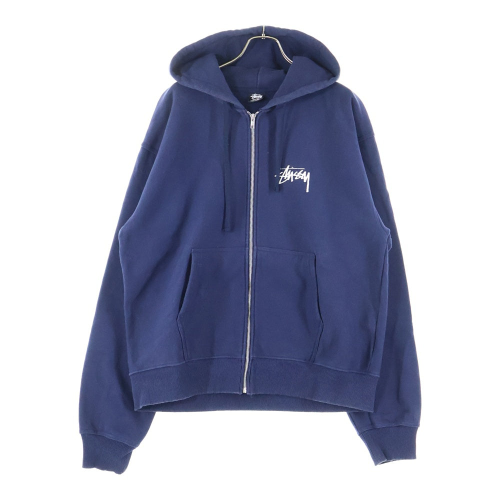 STUSSY(ステューシー) GREAT FUTURE ZIP HOODIE グレート フューチャー ジップアップフーディーパーカー ネイビー