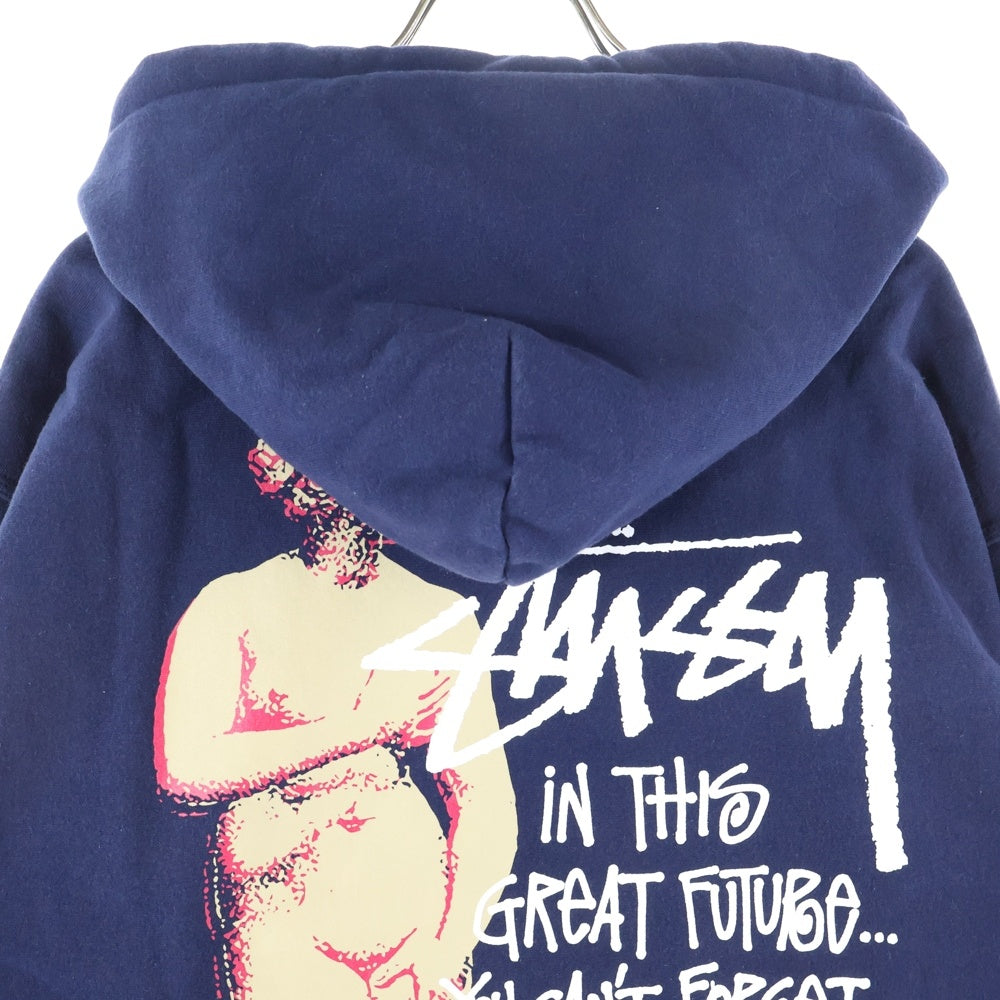 STUSSY(ステューシー) GREAT FUTURE ZIP HOODIE グレート フューチャー ジップアップフーディーパーカー ネイビー