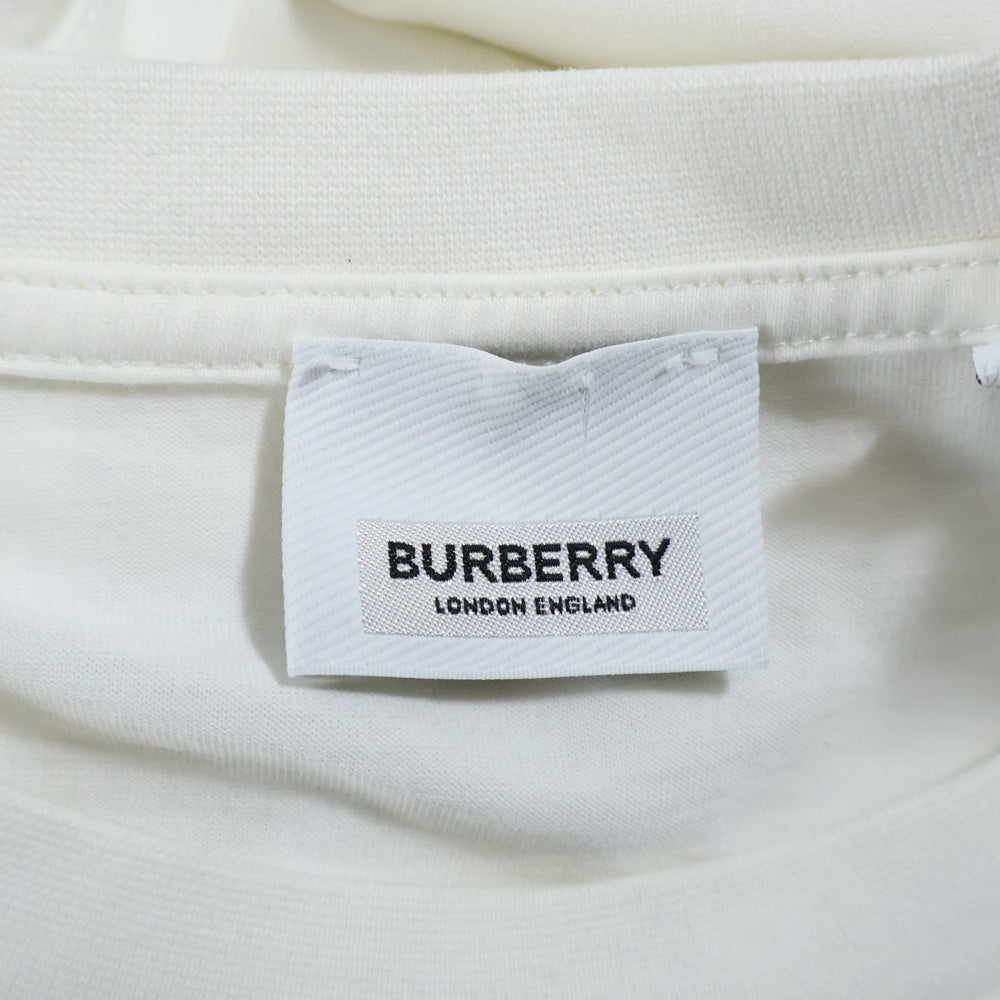 BURBERRY(バーバリー) フロントラバーロゴ 半袖Tシャツ カットソー ホワイト 8056724