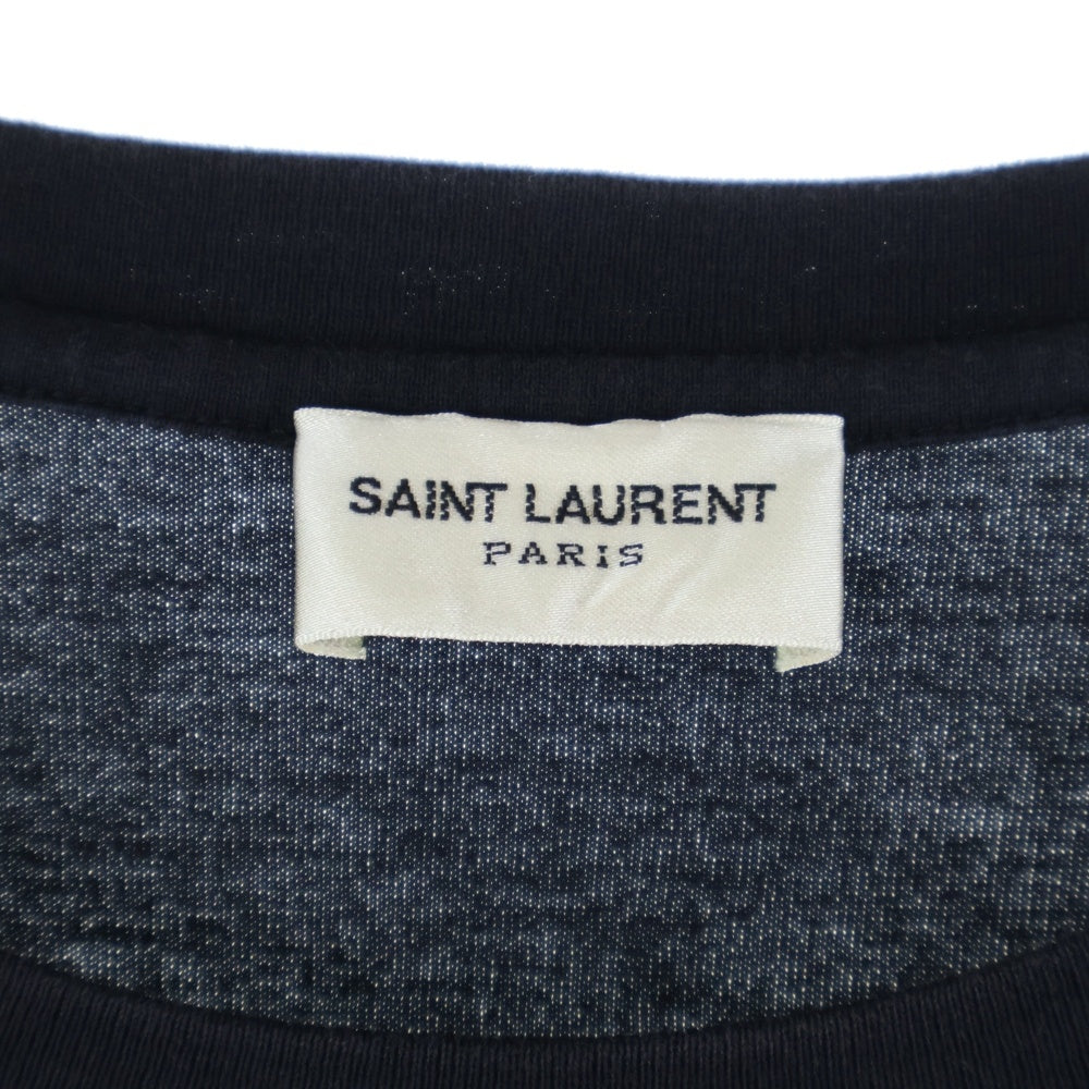 SAINT LAURENT PARIS(サンローランパリ) フロントロゴ 半袖Tシャツ カットソー ブラック 464572 YB2DQ