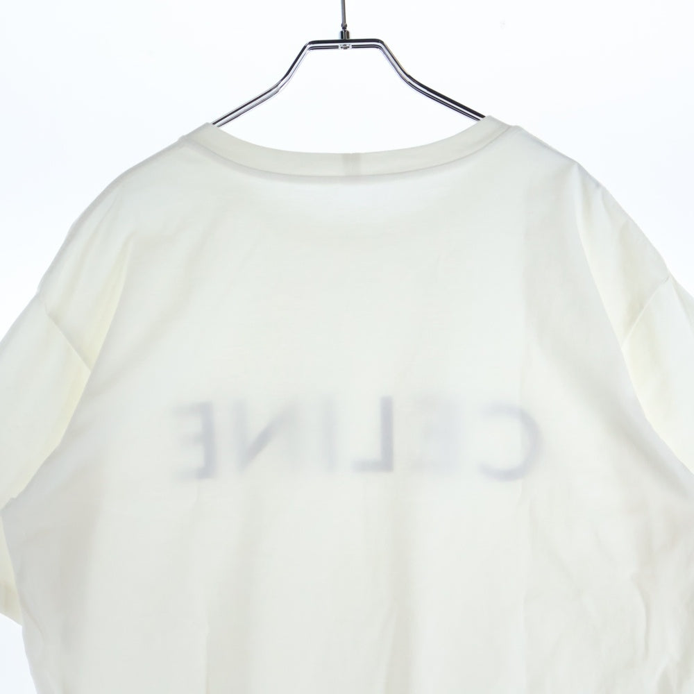 CELINE(セリーヌ) 22AW ルーズフィットロゴプリント半袖Tシャツ カットソー ホワイト 2X681671Q