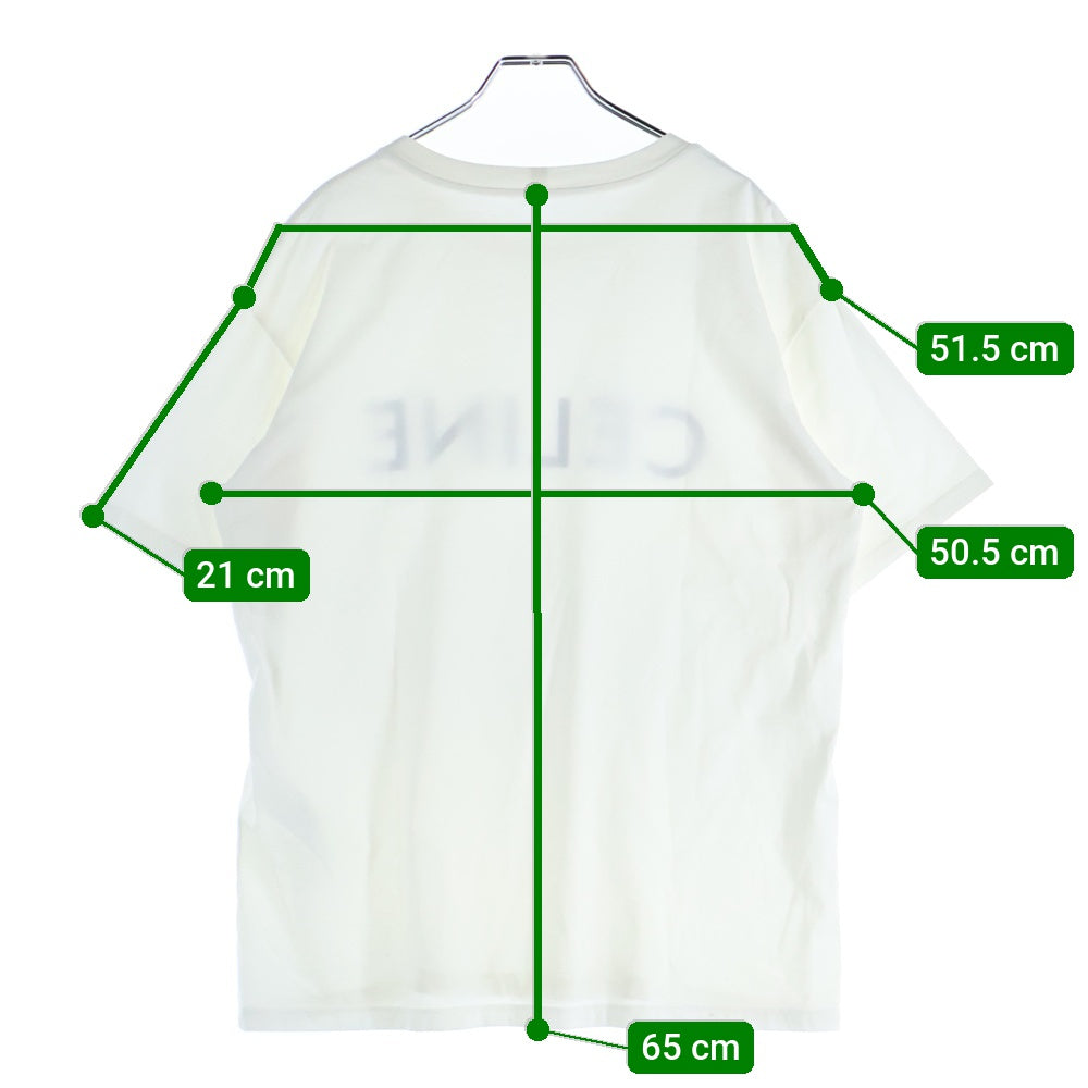 CELINE(セリーヌ) 22AW ルーズフィットロゴプリント半袖Tシャツ カットソー ホワイト 2X681671Q