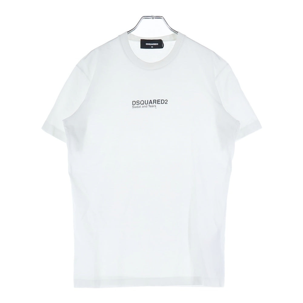 DSQUARED2(ディースクエアード) 23AW Mini Logo Cool フロントロゴ半袖Tシャツ カットソー ホワイト S74GD0946