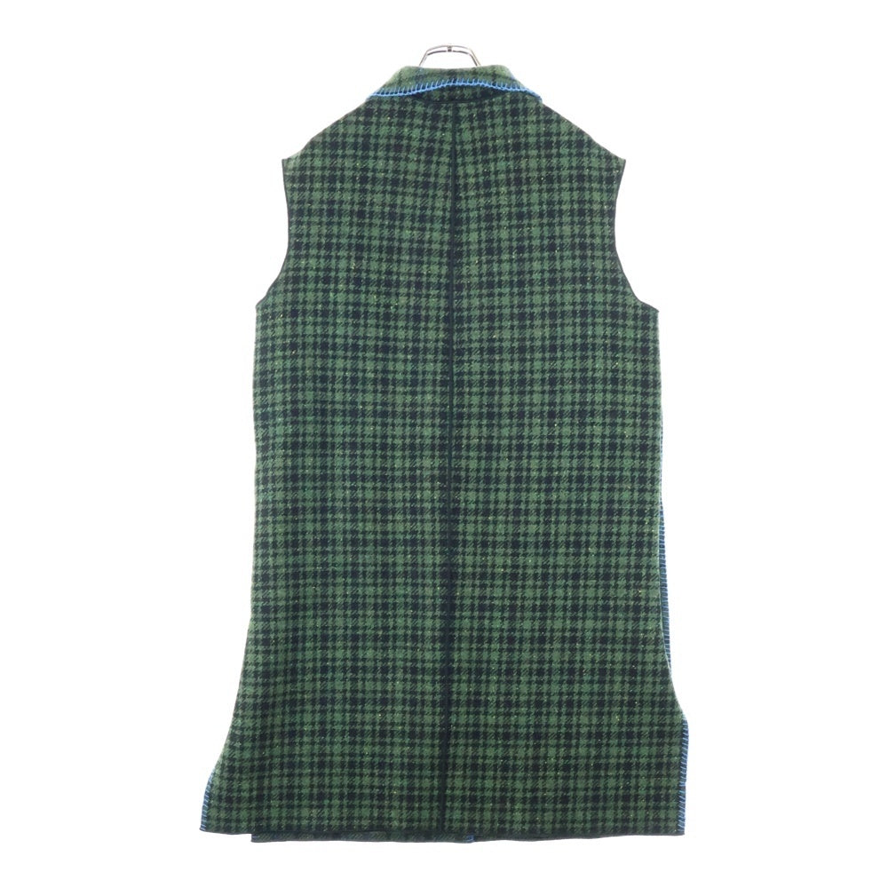 MARNI(マルニ) 22AW チェックノースリーブウールコート ロングコート グリーン レディース GLMA0050BM