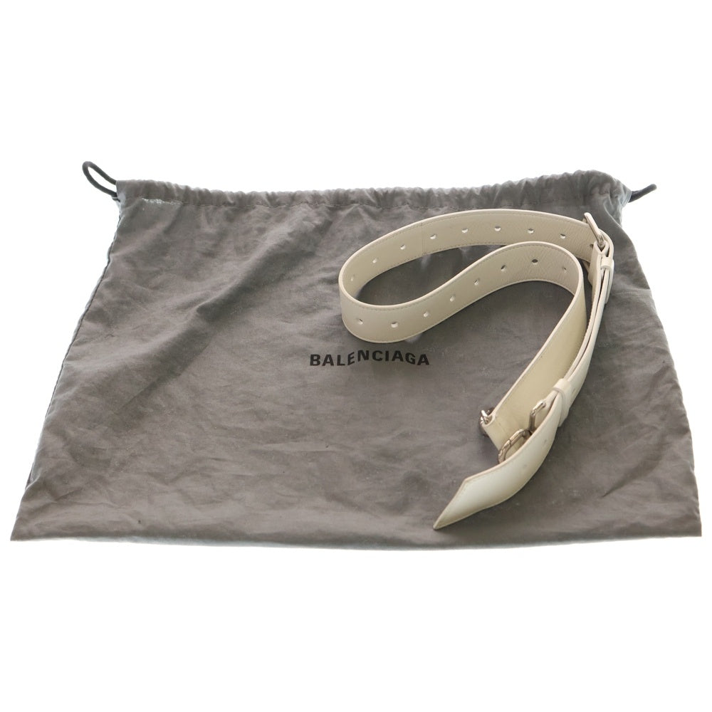 BALENCIAGA(バレンシアガ) BB SOFT スモール レザーショルダーバッグ ホワイト 748598 9001