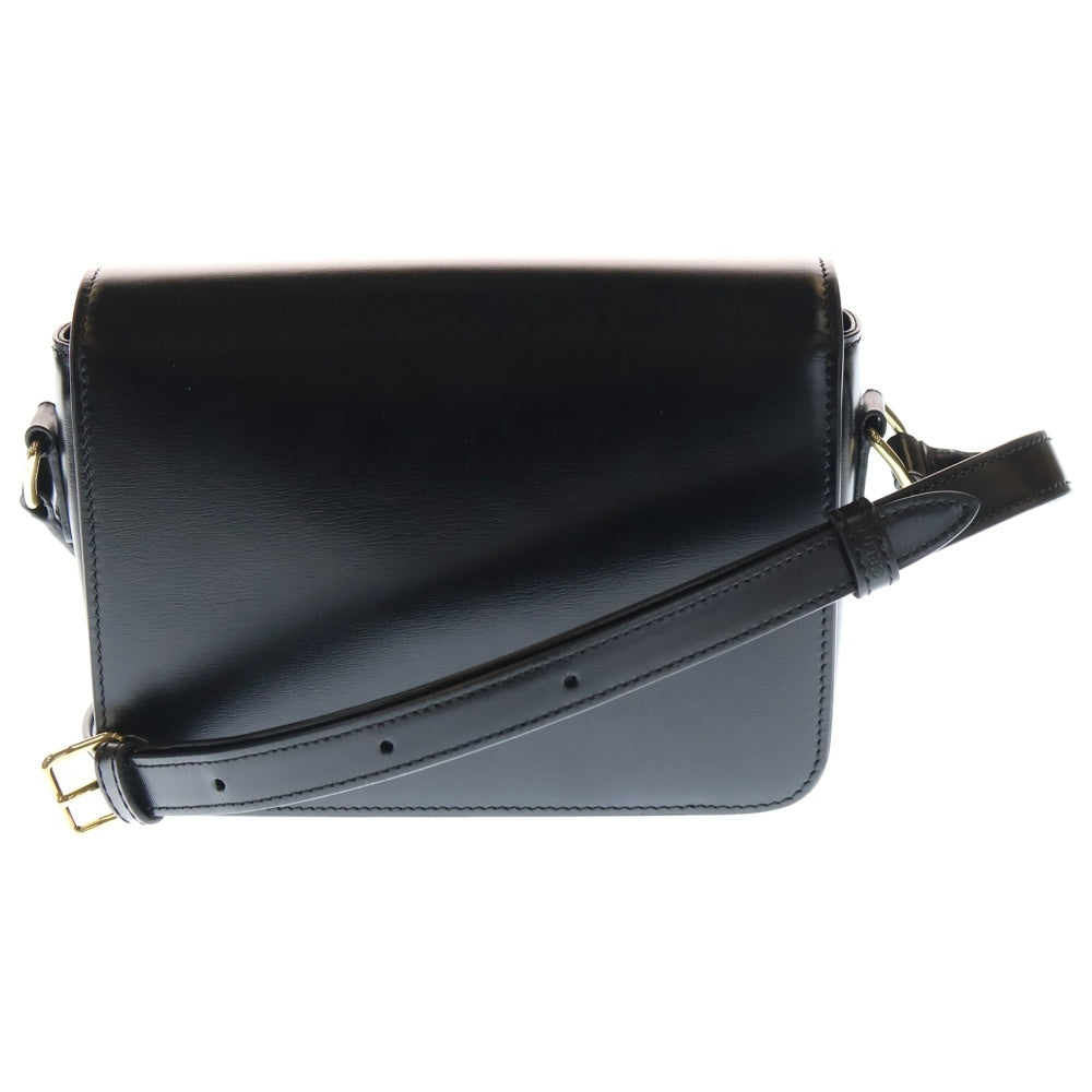 CELINE(セリーヌ) ティーン トリオンフ レザーショルダーバッグ ゴールド金具 ブラック