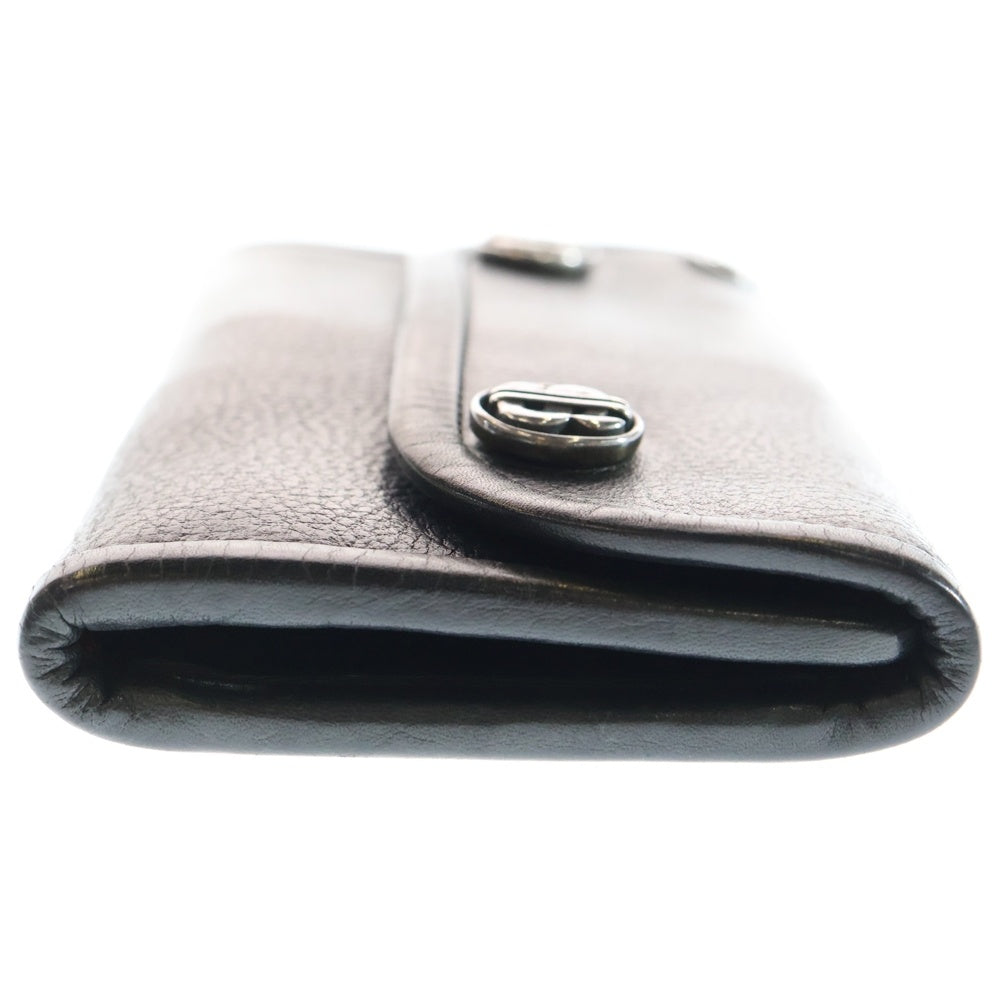 Bill Wall Leather/BWL(ビルウォールレザー) クラウンBマーク カウハイド レザーロングウォレット 長財布 ブラック