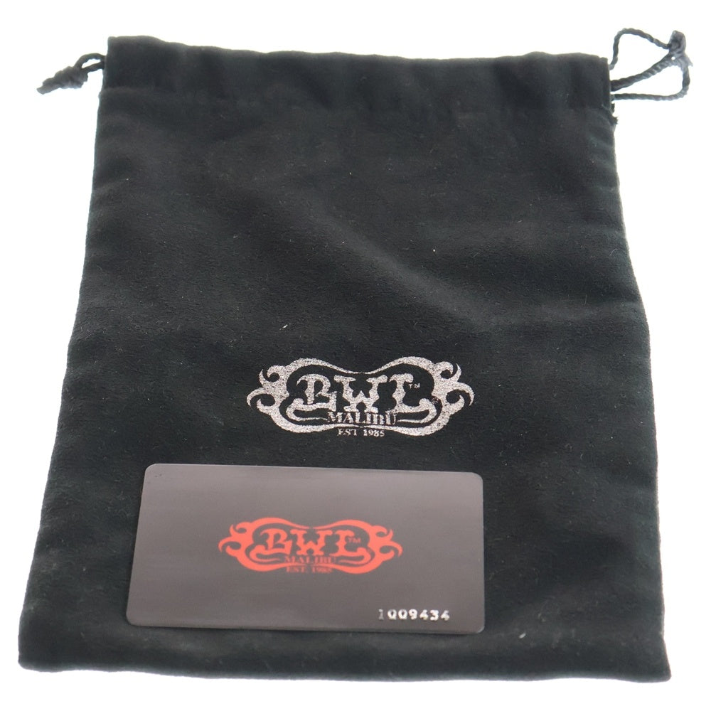 Bill Wall Leather/BWL(ビルウォールレザー) クラウンBマーク カウハイド レザーロングウォレット 長財布 ブラック