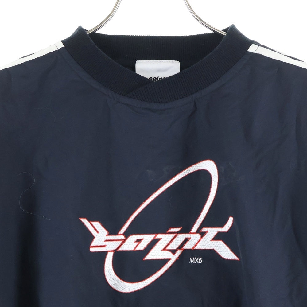 SAINT MICHAEL(セントマイケル) 24AW NYLON PULLOVER SM-YS1-0000-054 ナイロンウィンドブレーカー ネイビー