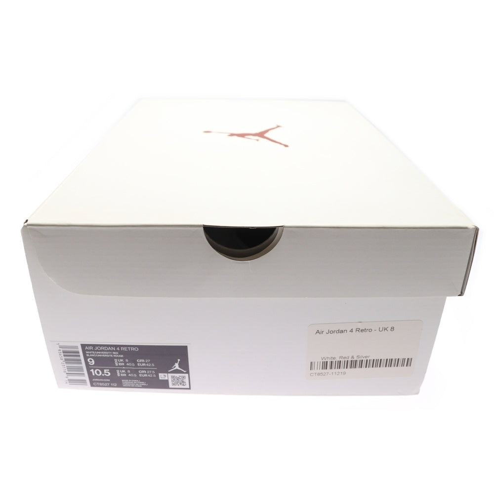 NIKE(ナイキ) AIR JORDAN 4 RETRO METALLIC PACK UNIVERSITY RED CT8527-112 エアジョーダン4 メタリックパック ユニバーシティレッド ローカットスニーカー US9/27cm