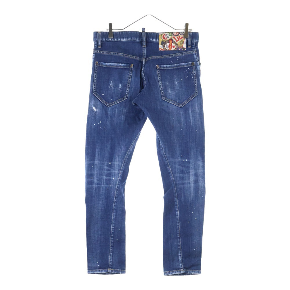 DSQUARED2(ディースクエアード) UNDER PATCH WASH SEXY TWIST JEAN アンダー パッチ ウォッシュ セクシー ツイスト デニムパンツ インディゴ S74LB0596 S30342 インディゴ