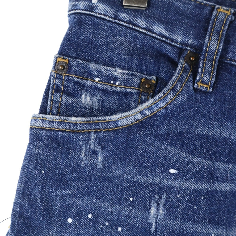 DSQUARED2(ディースクエアード) UNDER PATCH WASH SEXY TWIST JEAN アンダー パッチ ウォッシュ セクシー ツイスト デニムパンツ インディゴ S74LB0596 S30342 インディゴ