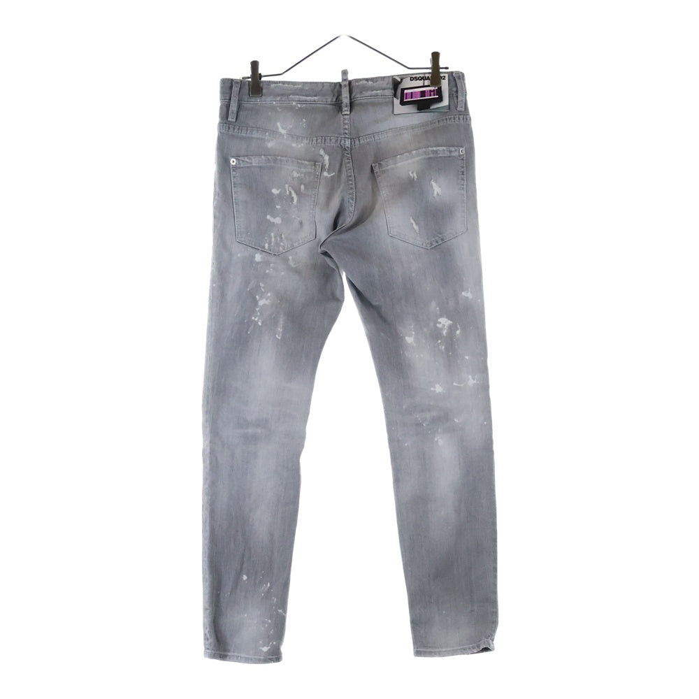 DSQUARED2(ディースクエアード) SKATER JEAN USED ダメージ加工 スケーター ジーンズ デニム パンツ グレー S71LB1053 S300260