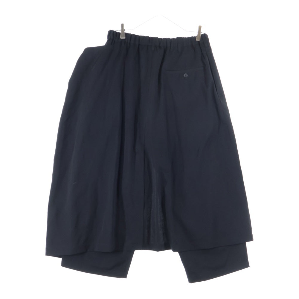 Yohji Yamamoto(ヨウジヤマモト) 20AW 二重ラップP シワギャバジン ダブル ラップパンツ トラウザー ブラック HR-P39-100