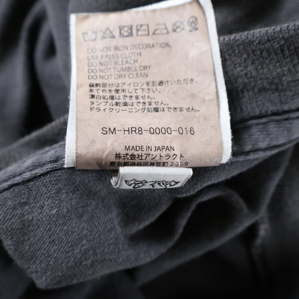 SAINT MICHAEL(セントマイケル) JESUS SS TEE ヴィンテージ加工 ジーザス プリント半袖Tシャツ ブラック SM-HR-0000-016