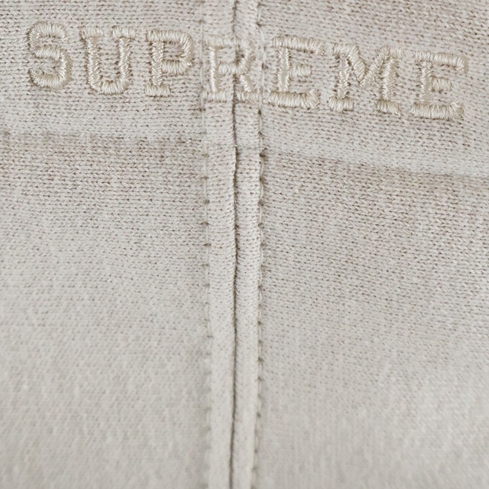 SUPREME(シュプリーム) 24AW ×Thrasher ZIP UP HOODED SWEATSHIRT スラッシャー バックロゴ ジップアップフーディ パーカー ベージュ