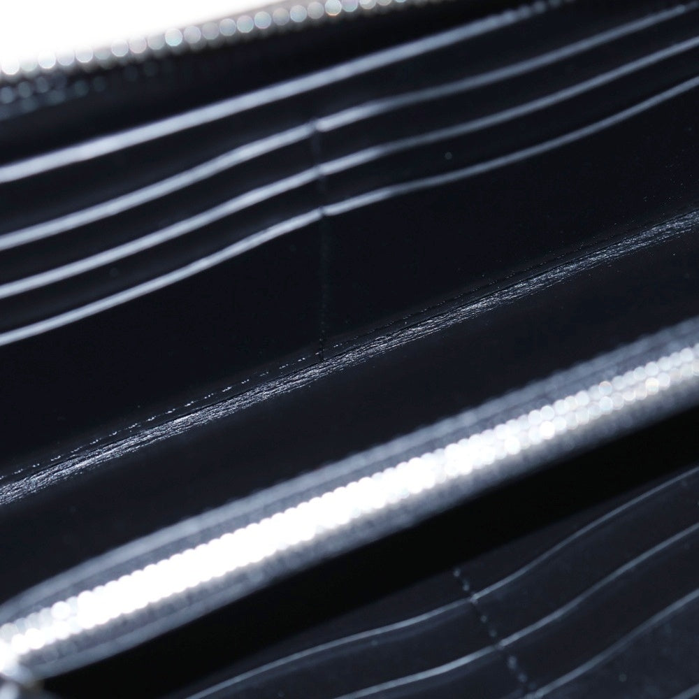 Berluti(ベルルッティ) カリグラフィ ラウンドファスナー イタウバ シルバーパティーヌ ロングウォレット 長財布 ネイビー