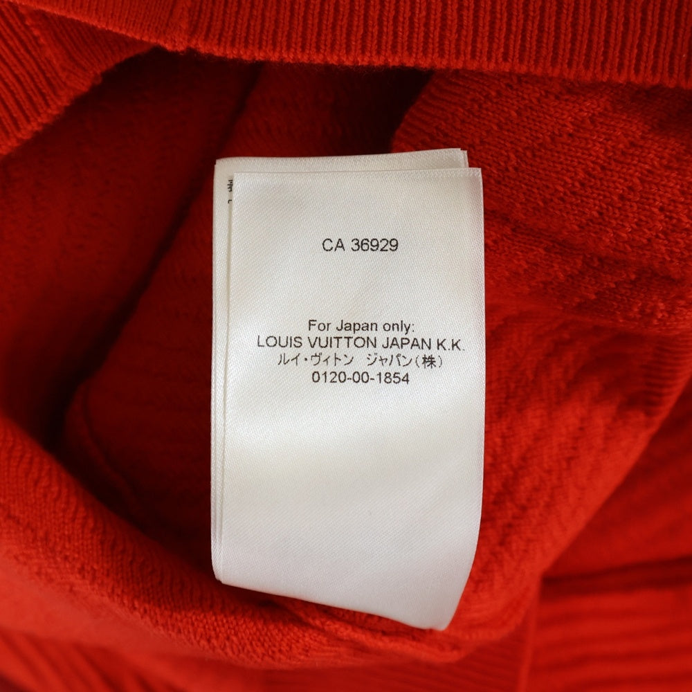LOUIS VUITTON(ルイヴィトン) 24SS LVロゴ ウールカーディガン レッド RM241M ZLL HQN03W