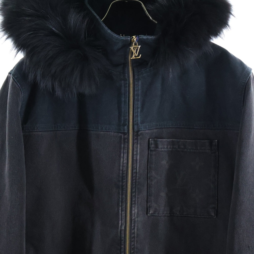 LOUIS VUITTON(ルイヴィトン) 24SS デニム ブルゾン ファー付き ジップ