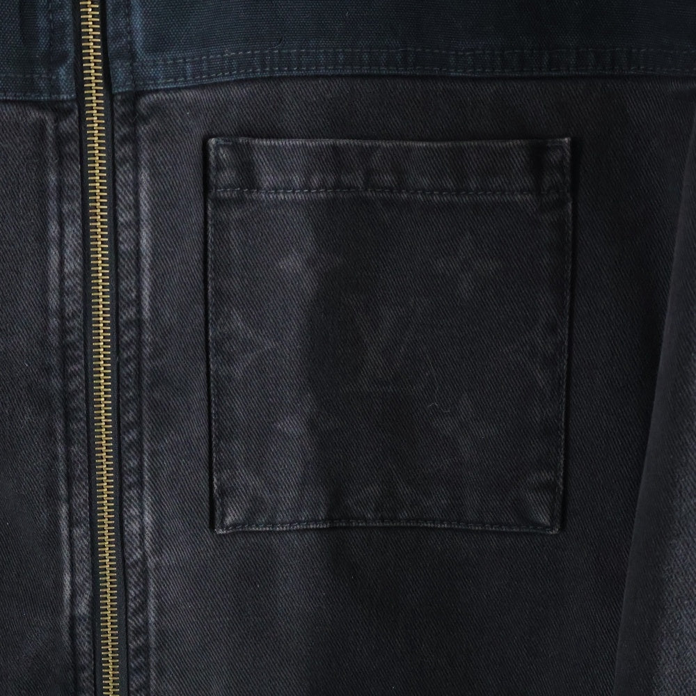 LOUIS VUITTON(ルイヴィトン) 24SS デニム ブルゾン ファー付き ジップアップフーディージャケット ブラック RM241M CCU HQA05W