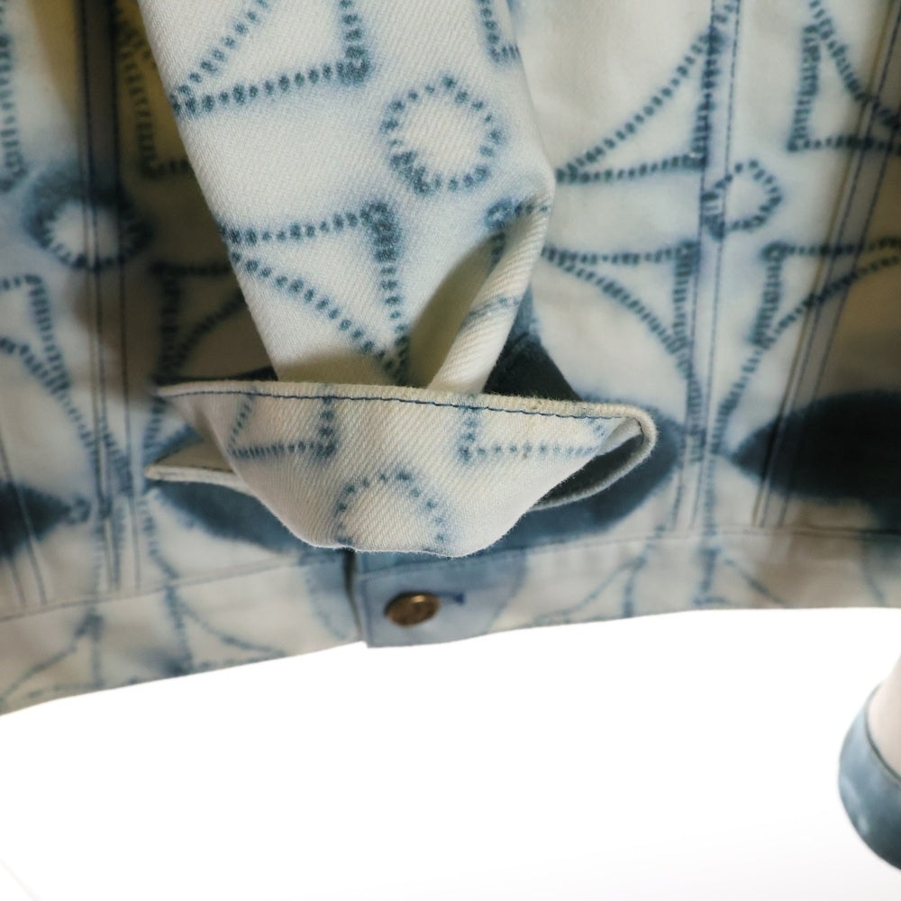 LOUIS VUITTON(ルイヴィトン) 23SS モノグラムシボリプリンテッドジャケット デニムジャケット ホワイト/ブルー RM231 X67 HOA90W