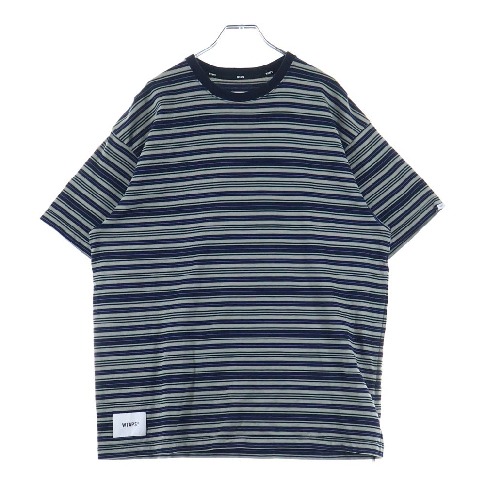 WTAPS(ダブルタップス) 25SS BDY01 SS ボーダー柄半袖Tシャツ カットソー ベージュ/ブラック 251ATDT-CSM22