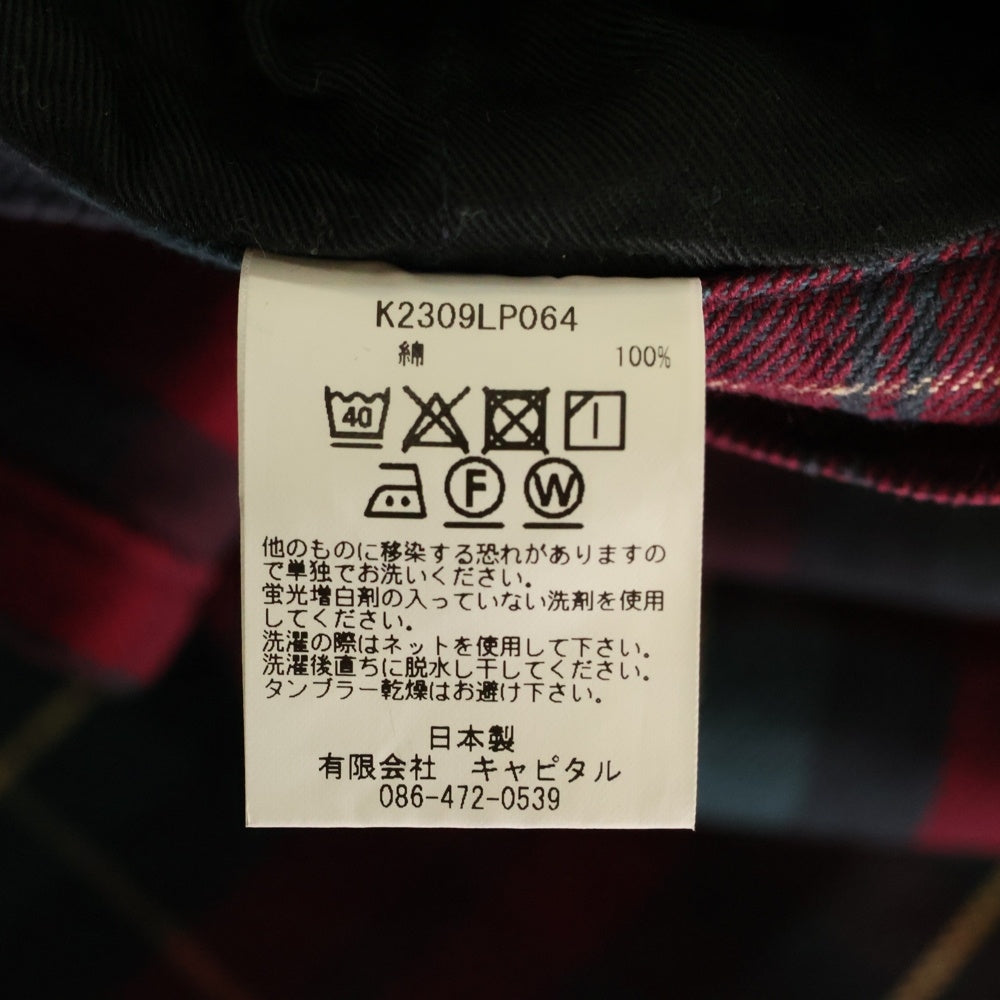 KAPITAL(キャピタル) 1ozタータンチェック ポートバギーパンツ マルチカラー K2309LP064