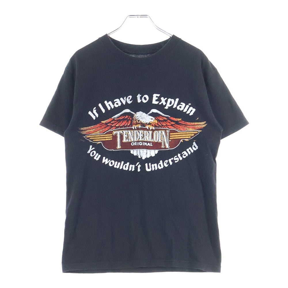 TENDERLOIN(テンダーロイン) TEE EA イーグル グラフィックプリント 半袖Tシャツ カットソー ブラック