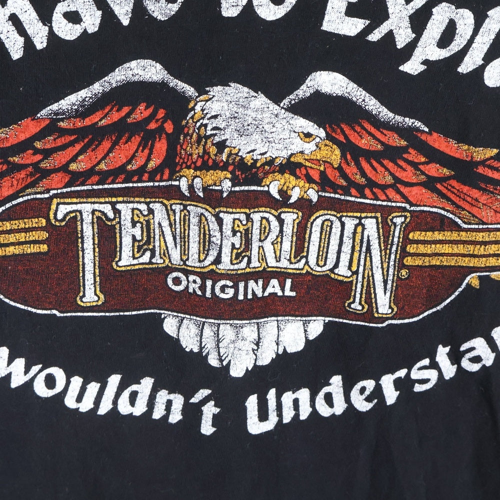 TENDERLOIN(テンダーロイン) TEE EA イーグル グラフィックプリント 半袖Tシャツ カットソー ブラック