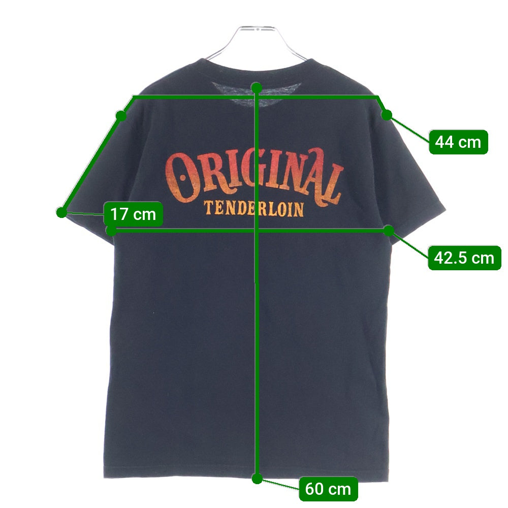 TENDERLOIN(テンダーロイン) TEE EA イーグル グラフィックプリント 半袖Tシャツ カットソー ブラック