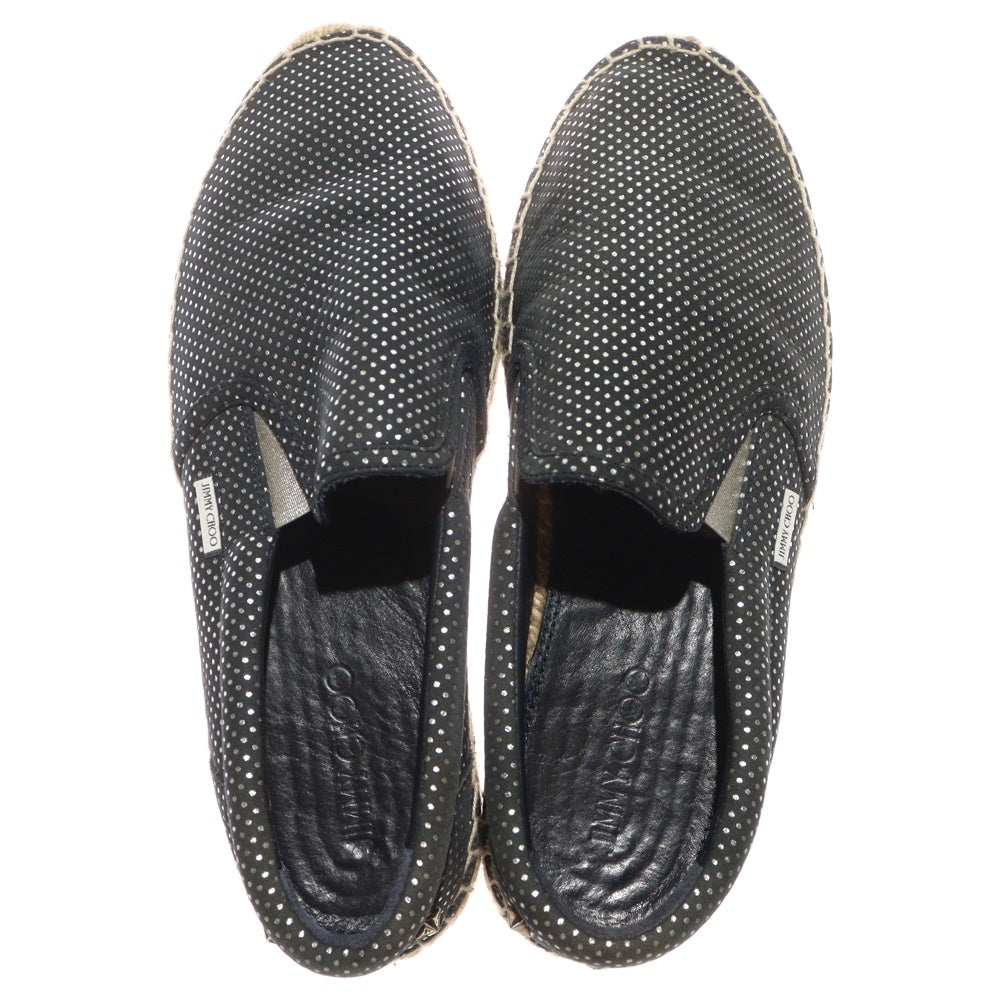 JIMMY CHOO(ジミーチュウ) スタースタッズ付き スリッポン ローカットシューズ ネイビー