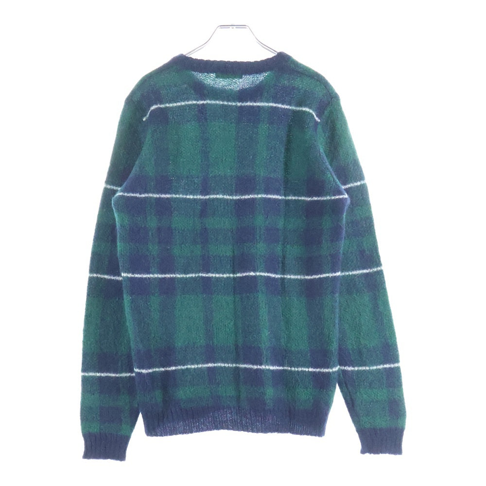 roberto collina(ロベルトコリーナ) チェック柄 モヘアセーター グリーン