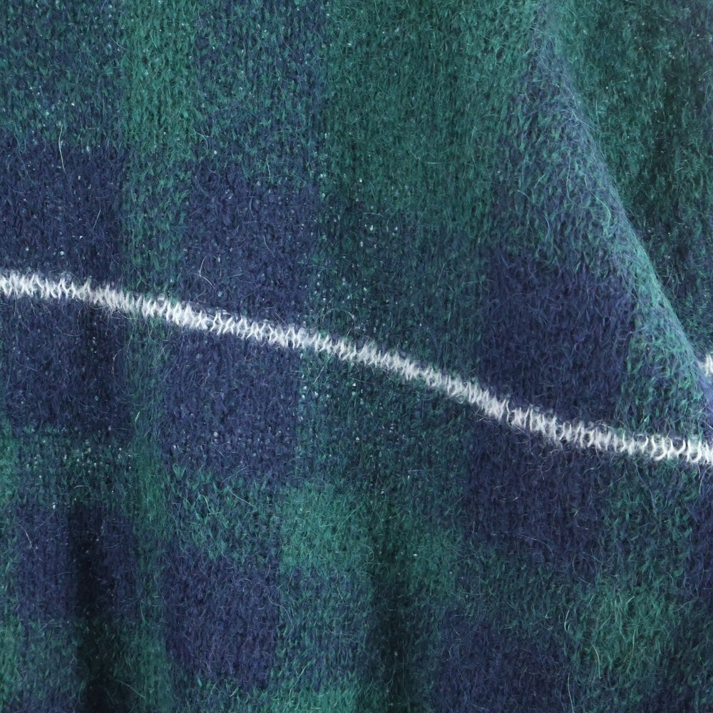 roberto collina(ロベルトコリーナ) チェック柄 モヘアセーター グリーン