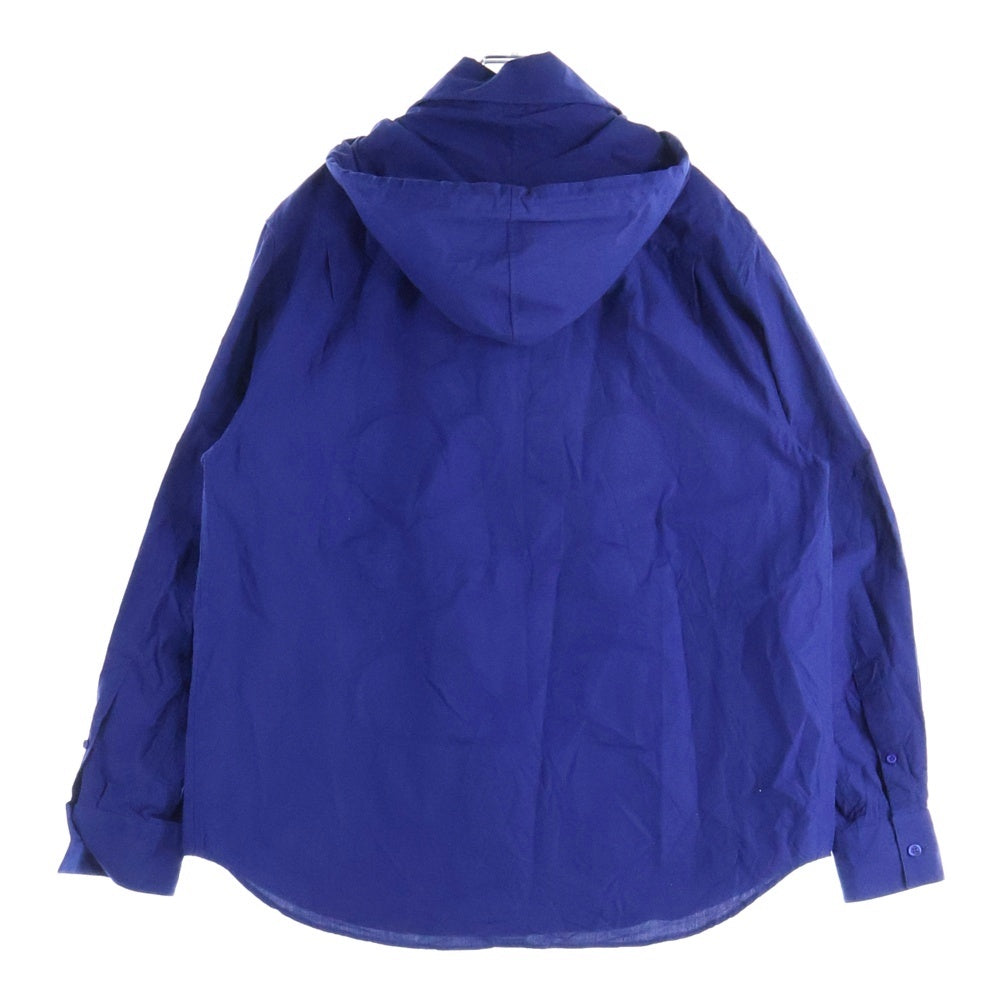 LOEWE(ロエベ) バックアナグラムロゴ フーデッドオーバー長袖シャツ ブルー H526Y05WBB