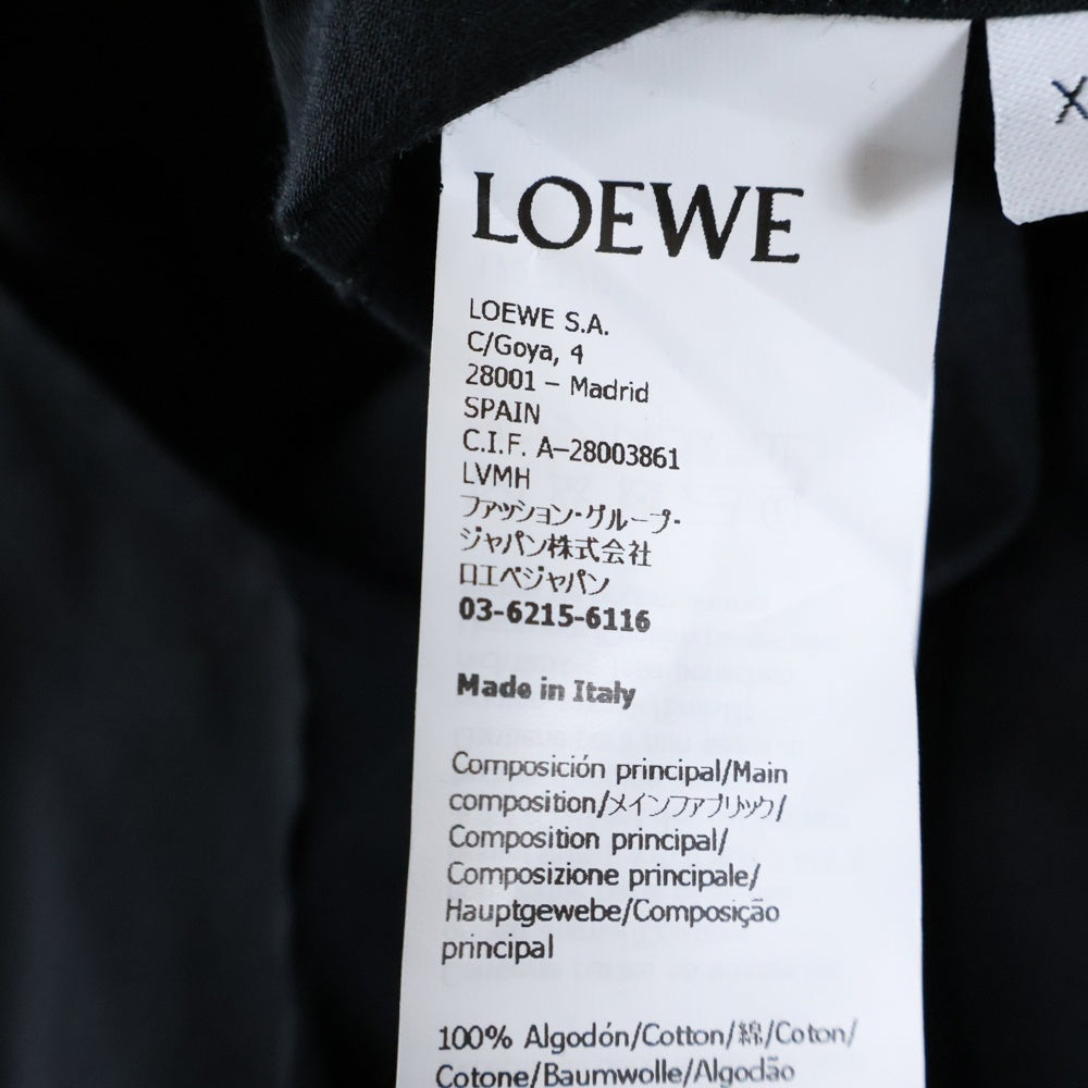 LOEWE(ロエベ) バックアナグラムロゴ フーデッドオーバー長袖シャツ ブルー H526Y05WBB