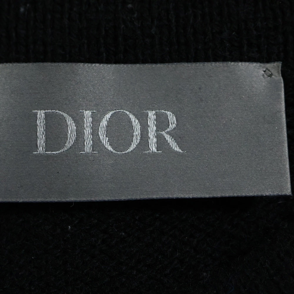 DIOR(ディオール) 24SS COUTUREパッチ カシミアジャージーニット ブラック 243M645AT474