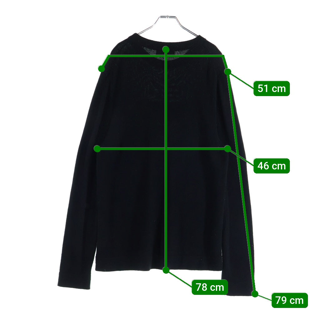 DIOR(ディオール) 24SS COUTUREパッチ カシミアジャージーニット ブラック 243M645AT474