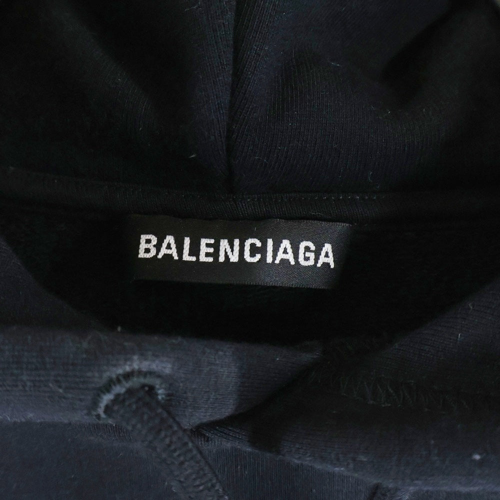 BALENCIAGA(バレンシアガ) 20AW コピーライトロゴ スウェットプルオーバーパーカー ブラック 570811 TIV55